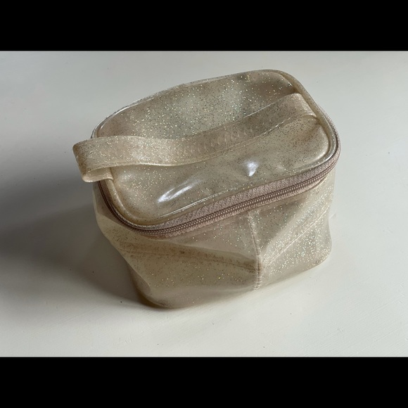 Vintage 80s Clear Glitter PVC Makeup Case - Picture 2 of 14